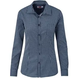 Ladies Long Sleeve Kenton Shirt Navy Front